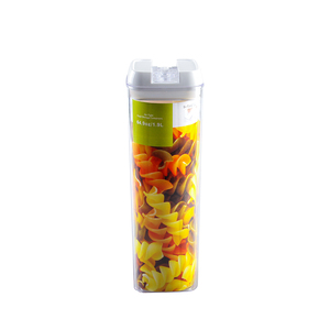 Juego de 5 Recipientes Herméticos de Plástico Transparente Reutilizables Libres de BPA para Almacenamiento de Alimentos Secos en la Cocina - Product Image 4