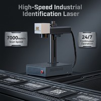 Machine de marquage laser à fibre mini écologique de bureau, marqueur laser pour plastique sans consommables d'encre pour le marquage de PET, ABS, PVC, CNC