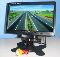 Monitor de Retroceso con Pantalla LCD TFT de 7 Pulgadas, Control Remoto, Entrada de Doble Cámara HD para Camioneta, Camión, Vehículo Comercial