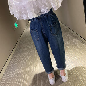 กางเกงขายาวเด็ก สีดำล้วน ผ้าฝ้าย ใส่สบาย สำหรับเด็กผู้หญิง - Product Image 5