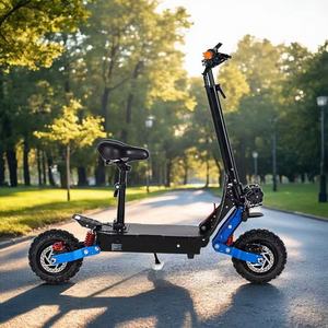 Patinete eléctrico plegable de doble Motor, 5600W de potencia, aleación de aluminio impermeable con asiento, batería inteligente, conveniente y rápido - Product Image 4