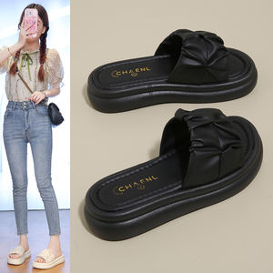 Sandales plates respirantes pour femmes, pour l'été, la plage et les sorties quotidiennes, pantoufles décontractées avec plateforme - Product Image 2