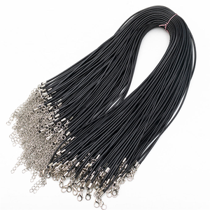 Hot Sale Fashion Braided Leather Cord Waxed Rope Necklace With Lobster Clasp