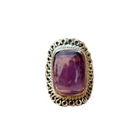 Anillo de Plata de Ley 925 con amatista Natural Certificada, joyería hecha a mano con piedras preciosas, precio de fábrica al por mayor