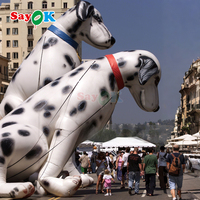 Sayok Free Design 33ft Réaliste Grand Ballon Gonflable Chien et Chat Publicité Géant Gonflable Husky Chien Dessin Animé