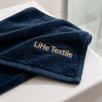 Serviette de luxe LiHe 100% coton brodée, toutes couleurs, boucles moelleuses, haute absorption d'eau, serviette de luxe pour la salle de sport, les sports et le bain