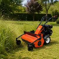 Tondeuse à fléaux autopropulsée à essence 4 temps 420 cm³ avec certificat CE, hauteur de coupe de 2 à 9 cm