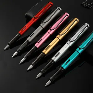 قلم Weizhuang متعدد الألوان راقي ونقي بسن مسطح وصل بمشبك معدني جديد بلاستيكي فضفاض النوع القياسي