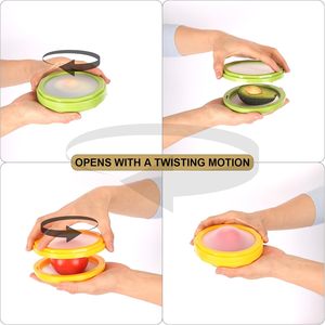 Silicone Food Storage <strong>Containers</strong> Food Savers Lemon <strong>Potatoes</strong> Keeper Silicone Storage <strong>Containers</strong> for Fruits Vegetables Meal Prep - Product Image 2