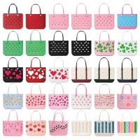 Sac de plage en silicone EVA structuré de style moderne, mini sac à main imperméable avec logo personnalisé pour femmes, utilisation estivale à la plage