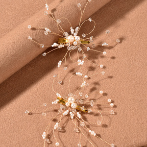 Nouvelle barrette en cristal avec perle blanche, style tendance, pour <span class=keywords><strong>cheveux</strong></span> courts, coiffure de <span class=keywords><strong>mariée</strong></span>, <span class=keywords><strong>accessoire</strong></span> de robe de <span class=keywords><strong>mariée</strong></span>, bijoux, accessoires de fête - Product Image 4