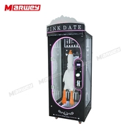 Marwey Machine de jeu d'arcade à monnayeur, à ciseaux simples, pour couper les grands jouets en peluche, avec système de gain de prix, version anglaise, pour salle de jeux