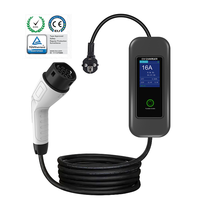 Chargeur de véhicule électrique portable à prix compétitif monophasé 16A 3.5KW Type 2 AC charge EV réglable avec écran de 2.8 pouces