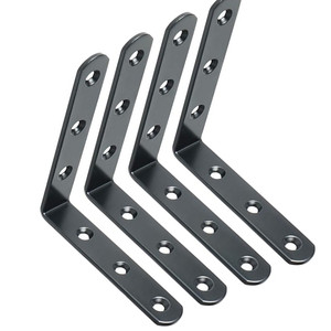 OEM Personnalisé Premium Heavy Duty Support en acier inoxydable Supports <span class=keywords><strong>d</strong></span>'<span class=keywords><strong>angle</strong></span> 4 pouces en métal <span class=keywords><strong>fer</strong></span> <span class=keywords><strong>forgé</strong></span> noir - Product Image 4