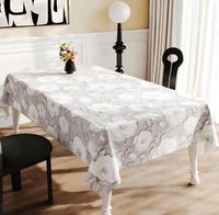 Nappe Florale Minimaliste de Luxe en PU, Taille et Couleur Personnalisables, Imperméable, Anti-taches d'huile, Résistante à la Chaleur, Serviette de Table Multi-usages pour un Style Moderne