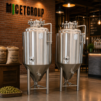 Cuve de Fermentation Conique 200L pour Bière, Unitank, Cuve de Fermentation à Enveloppe Glycolée, Équipement de Microbrasserie, Fermenteur de Bière