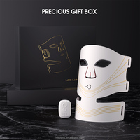 Masque LED sans fil rechargeable pour le visage et le cou, en silicone, appareil de beauté portable, utilisation à domicile, équipement de soin personnel de la peau, minuterie intelligente