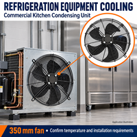 Extracteur d'air à faible bruit de 350 mm avec ventilateur à rotor externe pour unité de condensation de cuisine commerciale