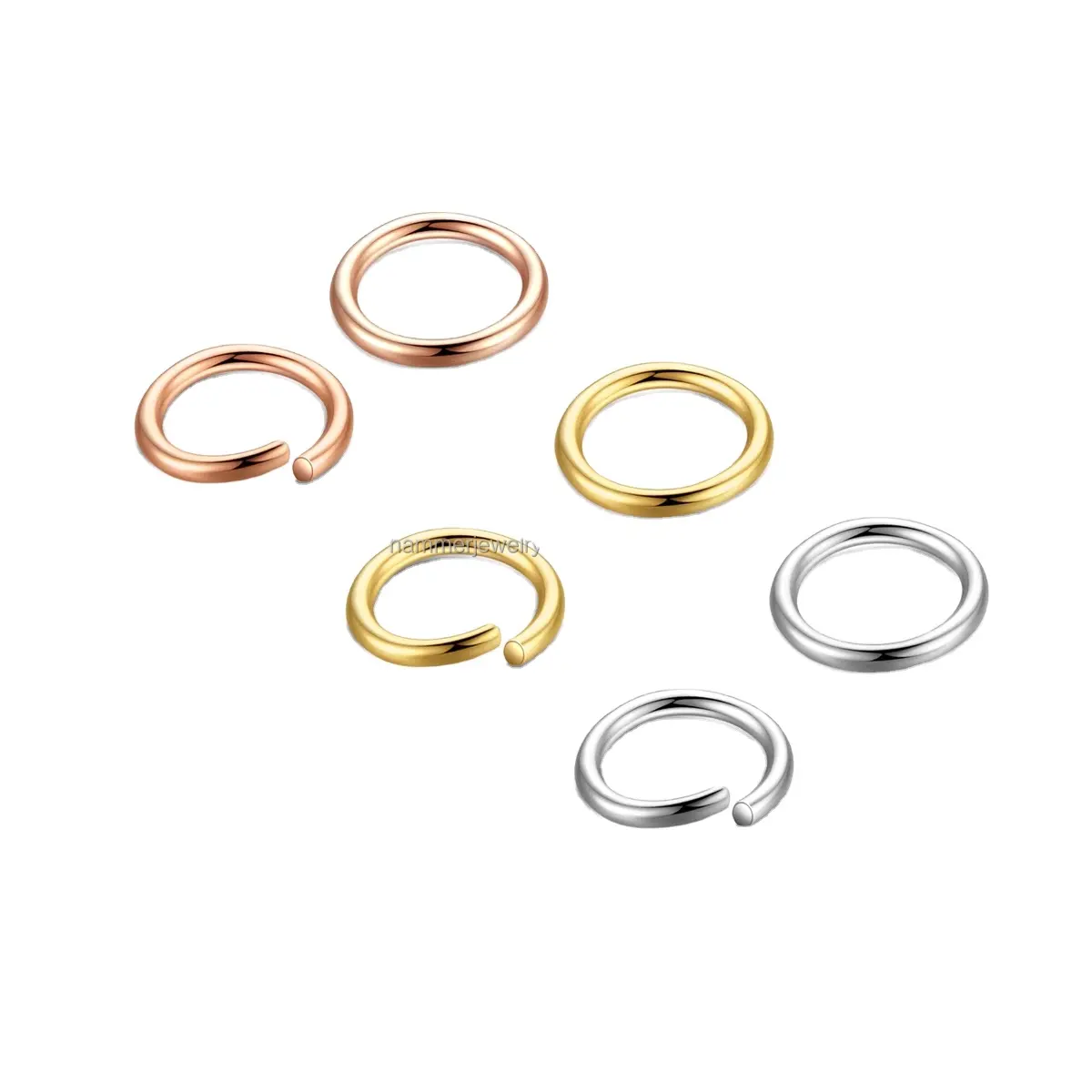 Hoge Kwaliteit 14K Echt Goud Open Jump Ring 8Mm Diy Sieraden Accessoire Voor Permanente Gelaste Ketting & Kralen Bevindingen Groothandel