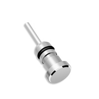 Venta al por mayor teléfono móvil aleación de aluminio 3,5mm Metal auriculares Jack tapón antipolvo para iPhone 14 Samsung S24
