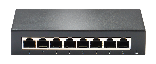 8GE Full Giga 802.3af/at PoE Switch with 8 Port PoE Unmanaged Switch SR-SG1008P