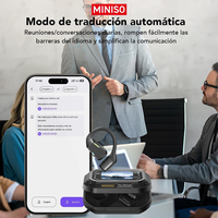 MINISO M98 Headset Bluetooth Kualitas Suara HiFi Layar HD Daya Tahan Lama Headset Olahraga dan Game Terjemahan AI