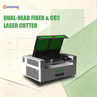 Machine de découpe laser double (métaux et non-métaux) 1390 CO2 et fibre optique pour acier inoxydable, acrylique, bois, MDF