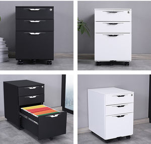 Muebles de Metal para oficina, 3 cajones debajo del <span class=keywords><strong>escritorio</strong></span>, herramienta de almacenamiento en el pecho, cajón de Pedestal móvil, archivador - Product Image 6