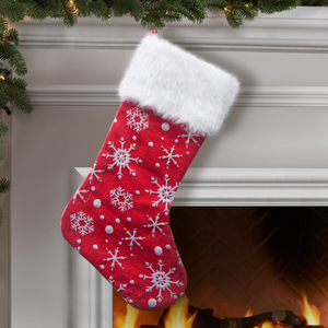 Chaussette de Noël 2026 – Sac cadeau écologique pour bonbons, chaussettes à carreaux de Noël, décoration de Noël pour la maison et le sapin du Nouvel An - Product Image 4
