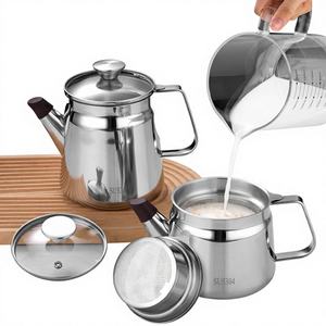 ตัวกรองนมถั่วเหลืองสแตนเลส 304 เป็นมิตรกับสิ่งแวดล้อมและดีต่อสุขภาพสำหรับใช้ในครัว กรองและเก็บคราบน้ำมัน - Product Image 1