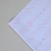 Kertas tisu cetak kustom sesuai pesanan kemasan pembungkus Hadiah bunga untuk perhiasan buket bunga ditingkatkan dengan Logo