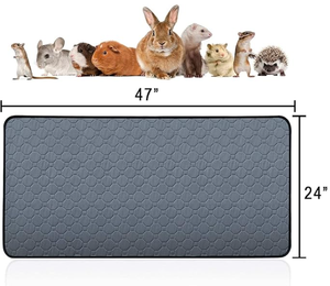 Tapis de <span class=keywords><strong>cage</strong></span> lavable pour cochon d'Inde-Literie imperméable et antidérapante pour petits animaux pour lapins/hamsters - Product Image 2