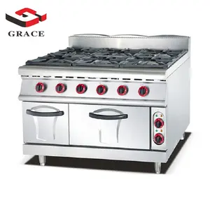 GRACEプロフェッショナルレストランクッキング6バーナーストーブガス炊飯器レンジオーブン付き