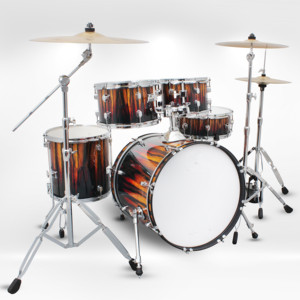 Silencieux de haute qualité, kit de batterie adulte en bois, instrument de <span class=keywords><strong>percussion</strong></span> professionnel, cinq tambours, trois cymbales - Product Image 1