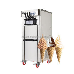 Machine à glaces molle professionnelle sur pied pour les usines de glaces à haut volume et les cafés, machine à gelato en acier inoxydable - Product Image 5