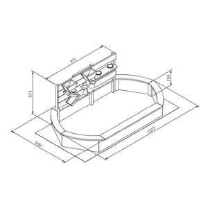 Bac à sable en bois sur mesure au design moderne pour aire de jeux extérieure, carré solide avec couvercle de sécurité, directement de l'usine, mobilier pour enfants - Product Image 5