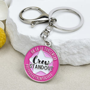 Maßgefertigter Zinklegierung Metall-Schlüsselanhänger Rundes Niedliches Vogel-Design Weiche und Harte Emaille Schlüsselanhänger - Product Image 4