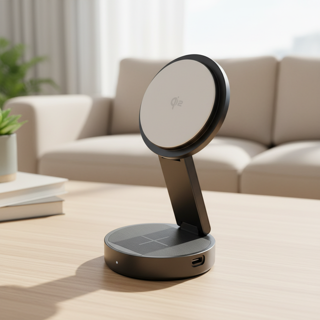 Qi2 Certified 15W Magnetic Wireless Charger Stand 3 in 1 Foldable Fast Charging Station for iPhone 17 16 Pro Max AirPods Watch