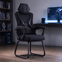 Chaise pivotante ergonomique moderne avec vérin à gaz à 3 positions, dossier haut inclinable, chaise de jeu pour le bureau et la maison/dortoir