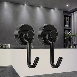 Gancho Magnético de Neodimio de Alta Resistencia, Soporte de Almacenamiento para Cocina, Montado en la Pared, Blanco, Negro, Plateado, Imán Permanente, Gancho para Colgar - Product Image 3