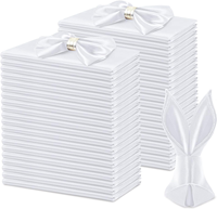Serviette en satin de qualité supérieure, 20x20 pouces, carrée, en polyester lisse comme de la soie, pour la décoration d'hôtels, de mariages, de banquets et de restaurants