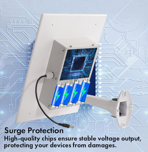 TecDeft Nuevo lanzamiento al aire libre impermeable real A + 15W panel alimentado por energía solar 20AH batería dc12V dc5v SISTEMA DE ENERGÍA SOLAR PARA CÁMARA - Product Image 5