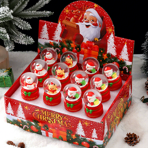 Christmas Ornament Gift Set Luminous Glowing Resin Crystal Ball <b>Train</b> for Snowman Ornament Holiday Decorations - Product Image 1