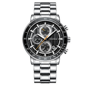 Luxe Skmei <span class=keywords><strong>marque</strong></span> <span class=keywords><strong>Titan</strong></span> en acier inoxydable montres-bracelets pour hommes femmes étanche Quartz verre pointeur affaires Style alliage - Product Image 3