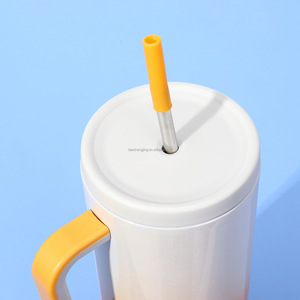 Taza aislada de acero inoxidable 304 de gran capacidad con mango de doble color 40 oz Rainbow Gradient Ice <span class=keywords><strong>Bully</strong></span> Cup Office Cup - Product Image 3