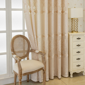 <span class=keywords><strong>Kaki</strong></span> creux jacquard rideau léger luxe 100% polyester transparent fenêtre écran fini maison décorative fenêtre écran - Product Image 2