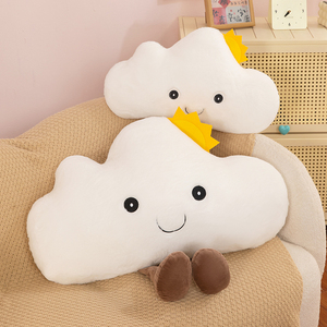 Gối sang trọng hình đám mây dễ thương với điểm nhấn mặt trời-Đệm đám mây nhồi bông đáng yêu để trang trí nhà đồ chơi sang trọng - Product Image 4