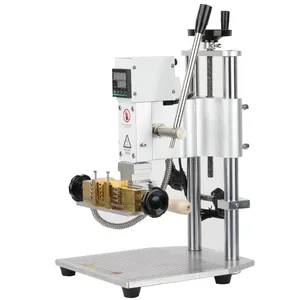 Mini Digitale Folie Stempelmachine Goud Zilverfolie Automatische Digitale Lederen Logo Reliëf T Slot Hot Stamping Machine