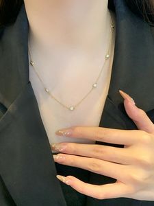 Xinfly Classic Style 18K Yellow Gold Bezel Set Tennis Bracelet <b>Necklace</b> Lab Grown Round Shape Diamond for Wedding Gift HPHT CVD - Product Image 4