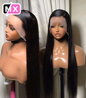Peluca de Cabello Humano Vietnamita Virgen Liso Natural al por Mayor, Densidad 200%, Pelucas Frontales de Encaje HD 13x4 para Mujeres Afroamericanas